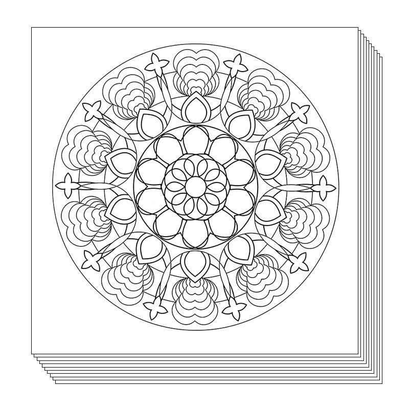 Erwachsenen Mandala Malbuch Landschaft Stressabbau Kritzel Malbuch