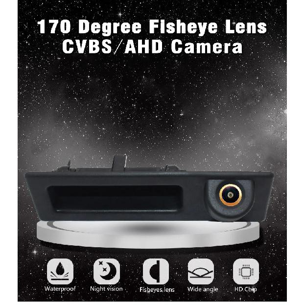 Kofferraumgriff 1080P Fischaugen-Rückfahrkamera für BMW 2er 3er 5er 7er X1 X3 X4 X5 F30 F32 F36 F10 F11 F25 F48 Parken Rückwärts