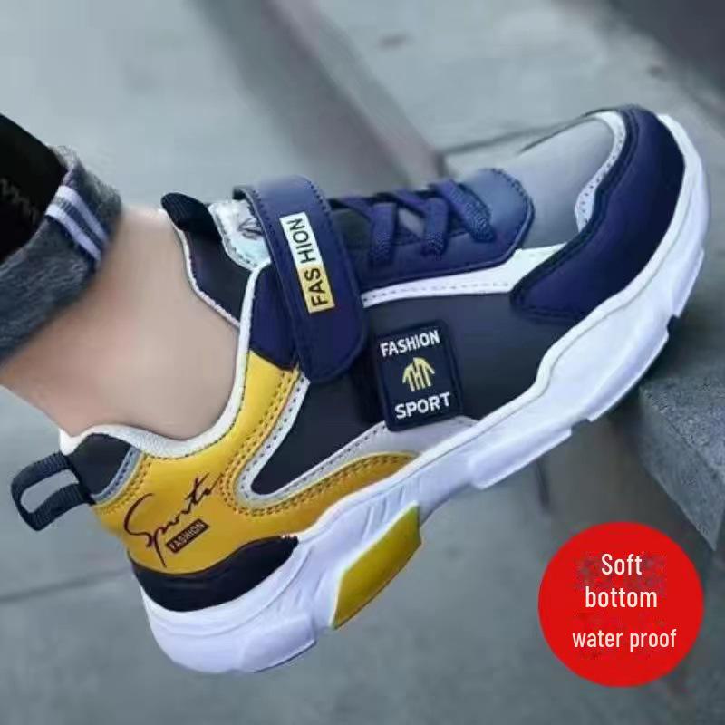 Chłopięce buty sportowe do chodzenia i biegania z siateczki skórzanej 2024