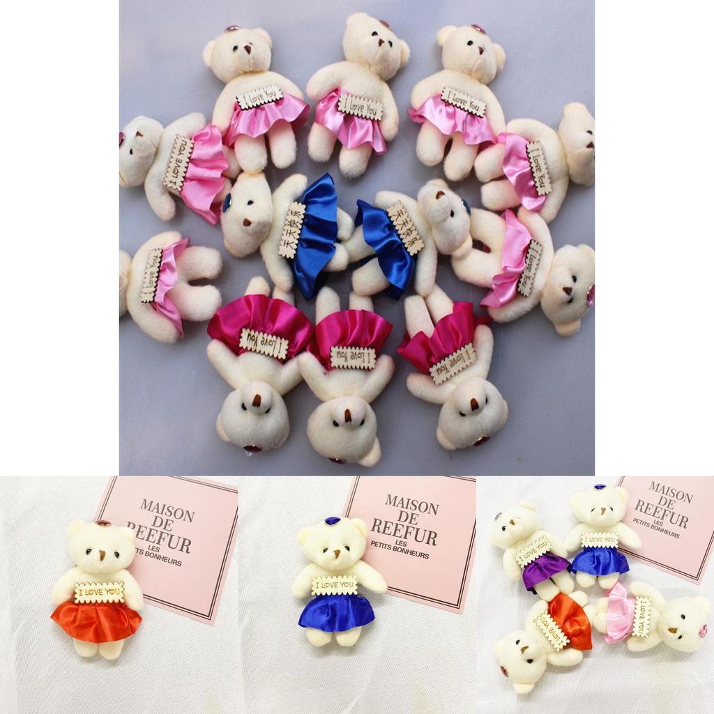 Cute Cartoon Teddy Bear Plush Toy Wholesale Wedding Decoration Wedding Gift Hanging Pendant Characters)