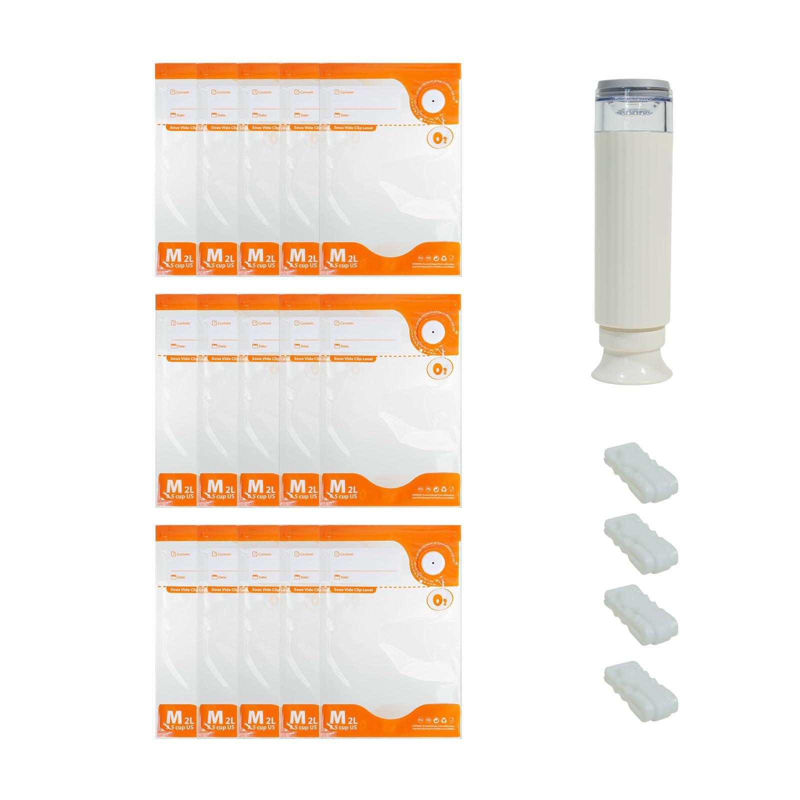 YK YUKO Yukou Vacuum Sealing Food Storage Manual Includes Japanese Instructions Bags Bags Medium 15-Count Pump Slider Zipper Reusable 4750₽