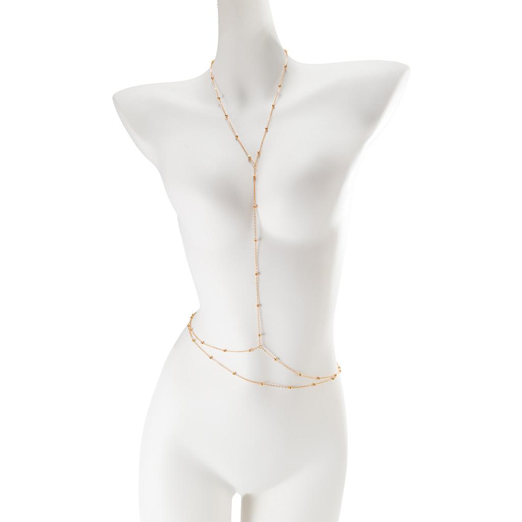 Übertriebene Sexy Taillenkette für Damen Herren Sommer Bikini Trendige Integrierte Kette Bauchkette Ozean Strandparty Körperschmuck