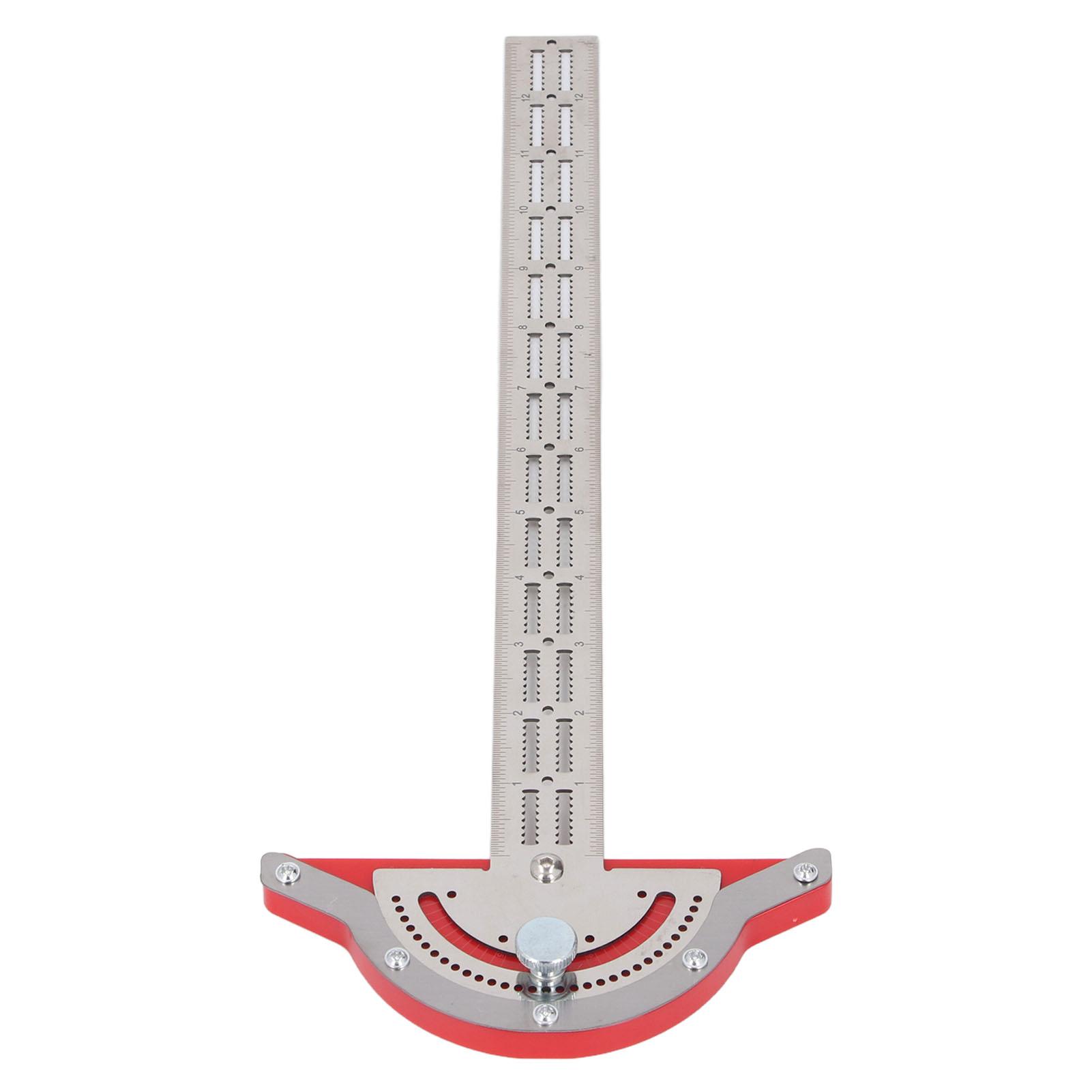 

Линейка для деревообработки, 15 дюймов, транспортир из нержавеющей стали, линейка для измерения длины и угла