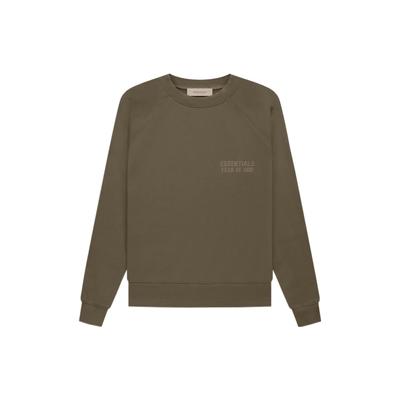 Fear of God Essentials Essentials Fleece Rundhals-Sweatshirt Unisex Oberteile Holzbraun FOG-FW22-407