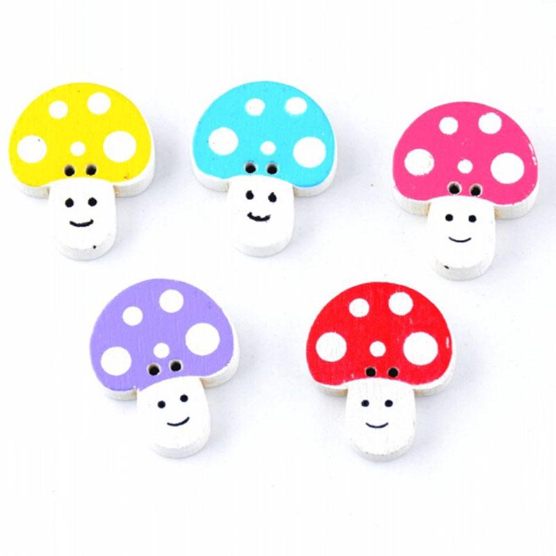Buy Mushroom Wooden Buttons Sewing Craft Scrapbooking Decoration