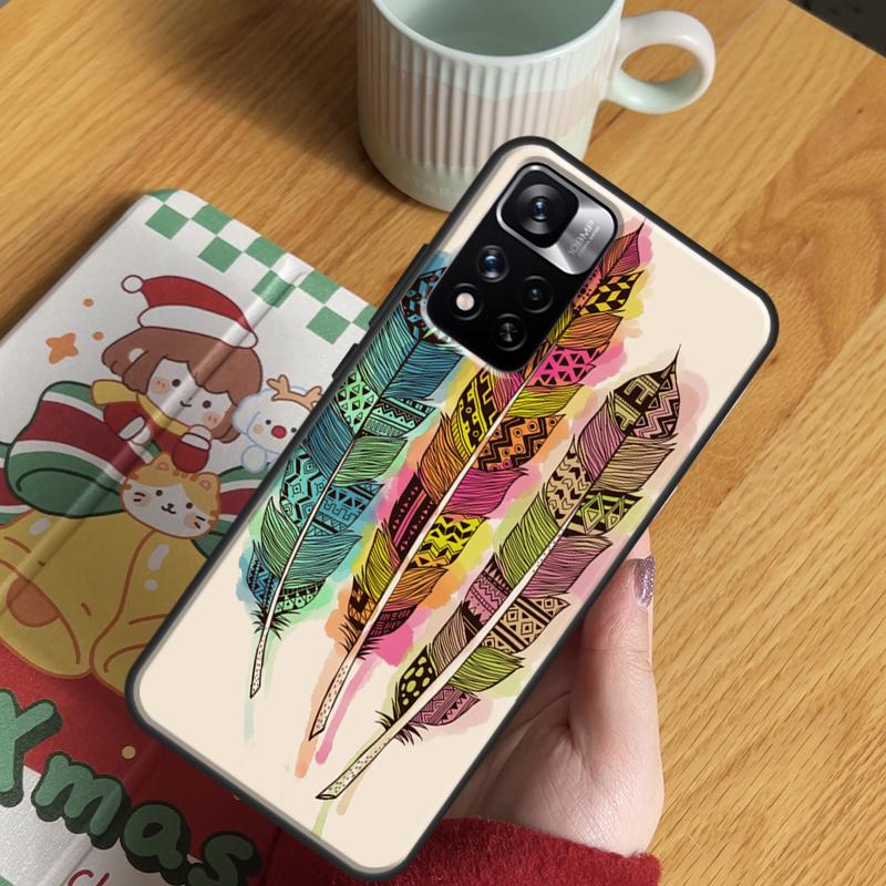 AZTEC FEATHERS Case For Xiaomi Redmi Note 14 Pro 13 12 11 10 15 Pro Plus Redmi 15 C 13 10C 12C 14C 13C Cover