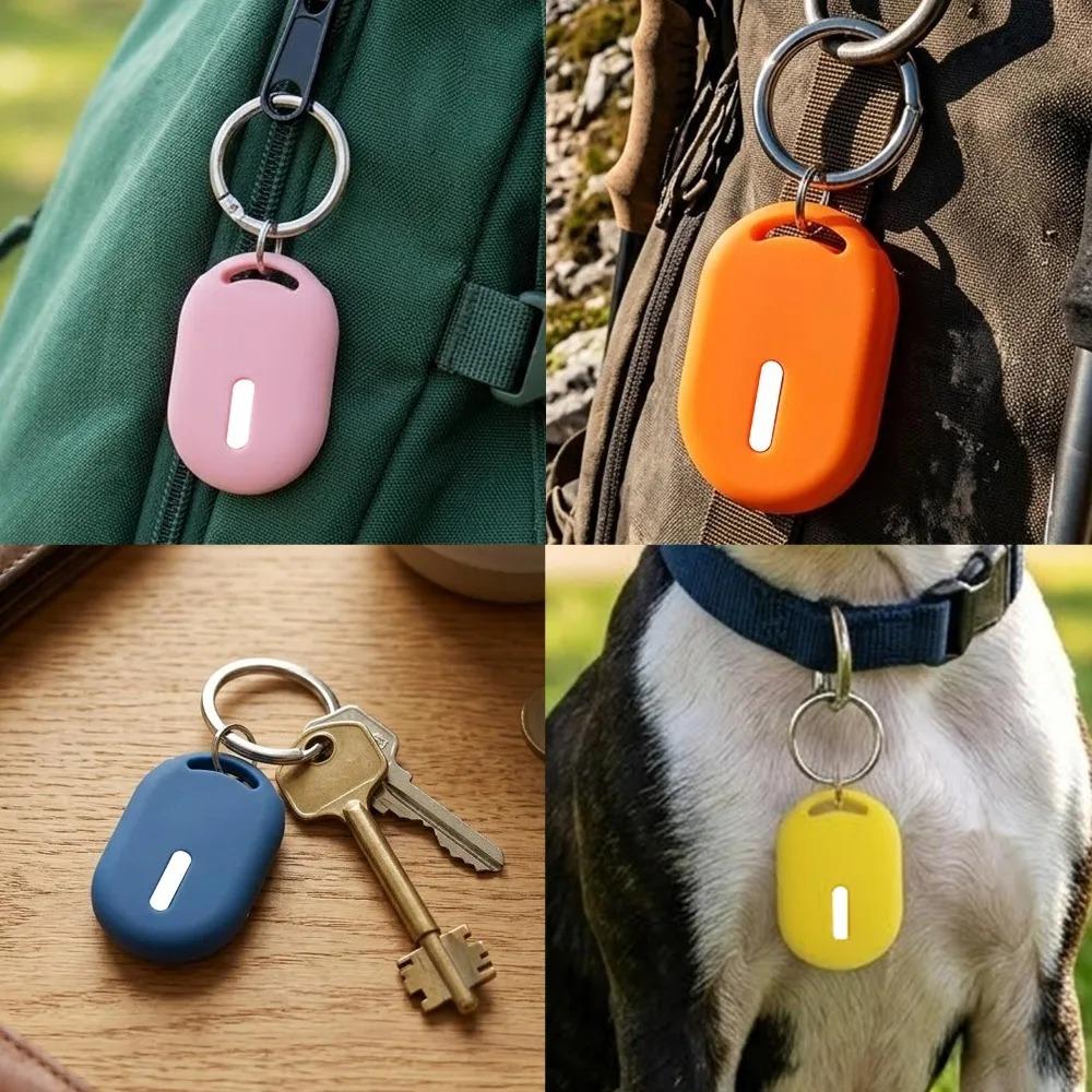 For Xiaomi Tag Silicone Protective Case Anti-Lost Tracker Cover with Metal Keyring Scratch Drop Protection Soft Shell Sleeve