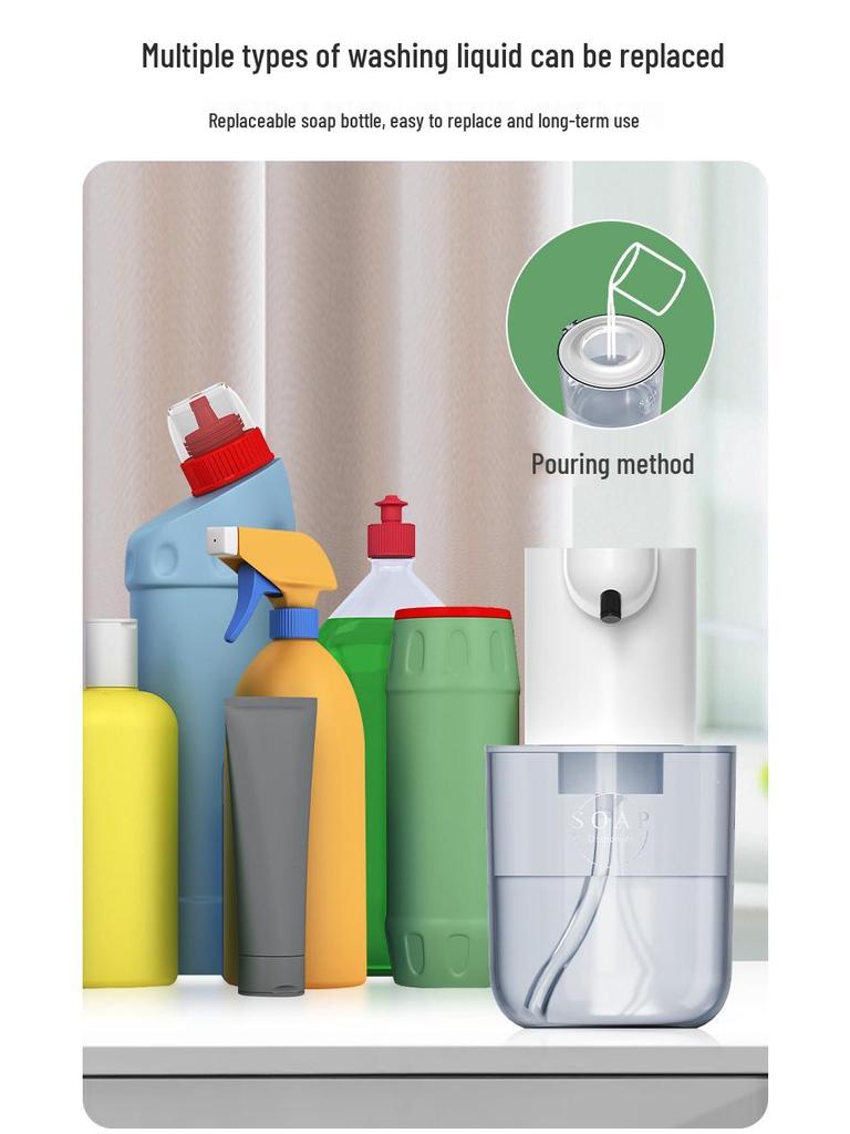 Smart Sensor Electric Hand Sanitizer and Soap Dispenser, Wall-Mounted or Desktop, Two-in-One