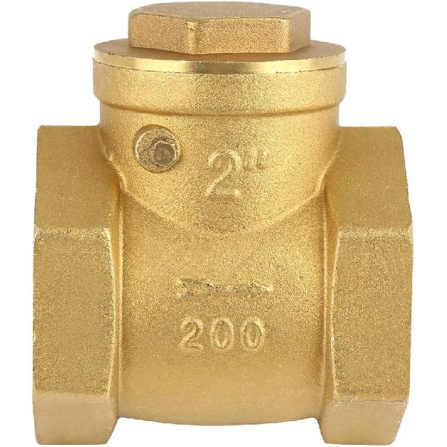 1pc DN50 Check Valve Brass Swing Non Return Valves 2" Female Thread Valve Tube Connector Tool Prevent Water Backflow