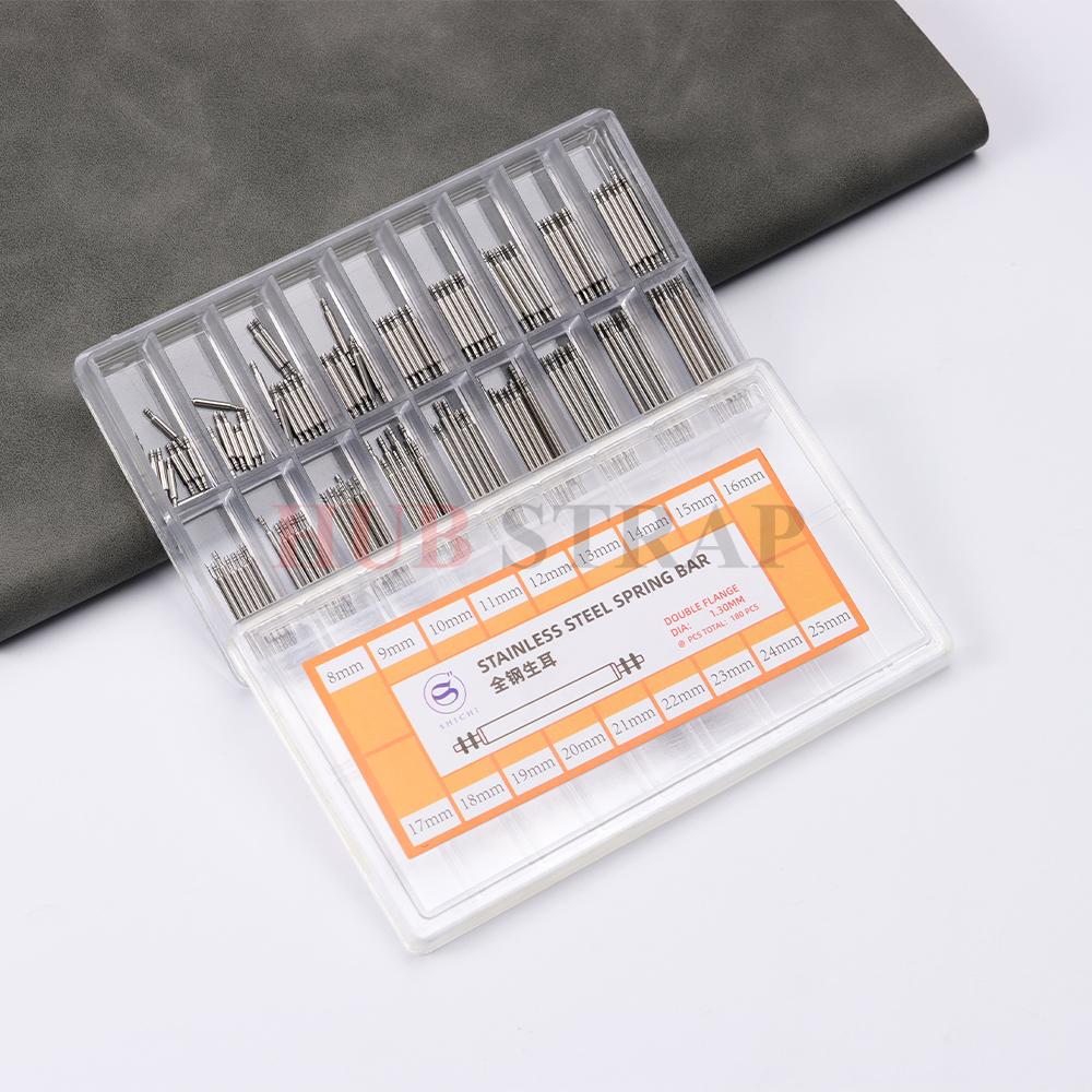180PCS/Box for 8-25mm Stainless Steel Watch Band Repair Tool Spring Bar Strap Link Pins for Watchmaker Watch Repair Tool Part