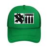 Black White Abstract Diptych Ink Com Mesh Baseball Cap For Womens Unisex FeUnisex Beach Dad Hat Hip Hop