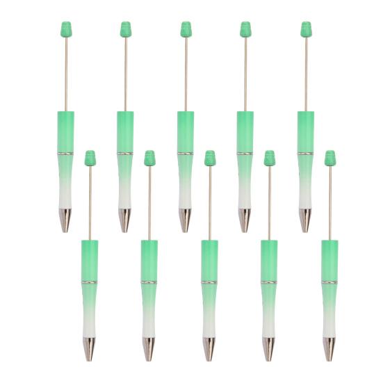 10 ks korálkových DIY per s barevnými korálky a doplňovatelným inkoustem, hladce píšící kuličkové pero, kreativní řemeslo pro děti, zábavné školní potřeby