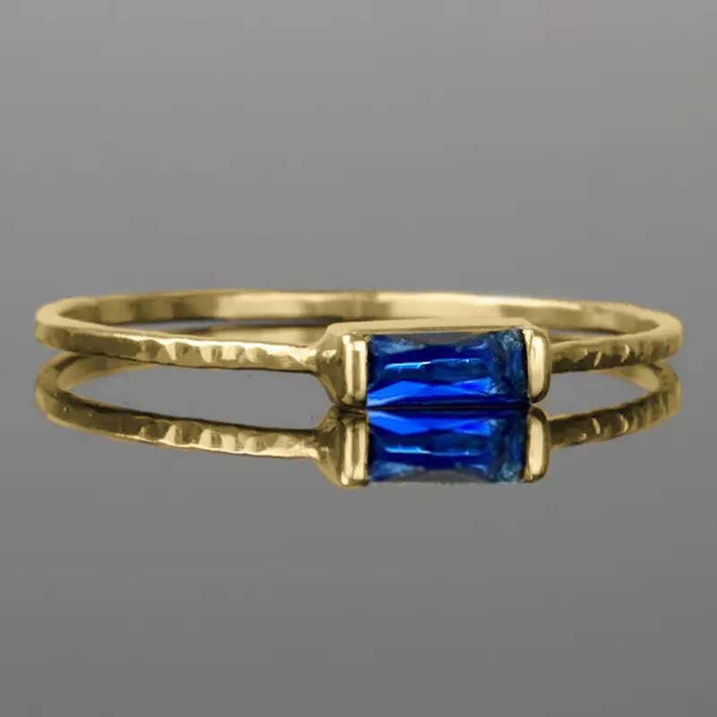 

New European and American Cross border Simple Thin Ring Fashion Women s Geometric Quadrilateral Tail Jewelry 5