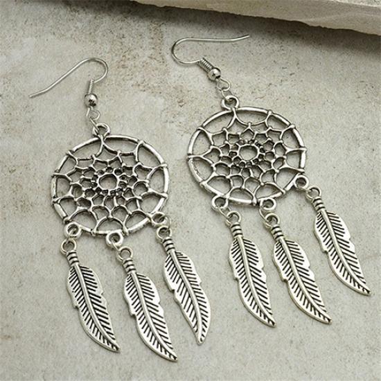 Women Fashion Bohemian Dream Catcher Drop Dangle Earring Christmas Gift Jewelry AVE