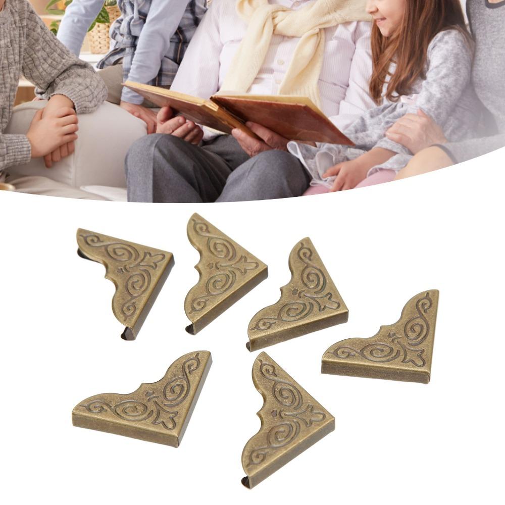 100pcs Bronze Metal Corner Protector Vintage Corner Guards Photo Album Corner Protector Notebook