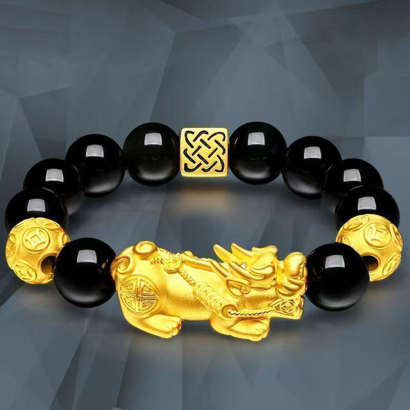 Live Broadcast Six-Character Mantra Pixiu Bracelet - Color-Preserving and Long-Lasting.