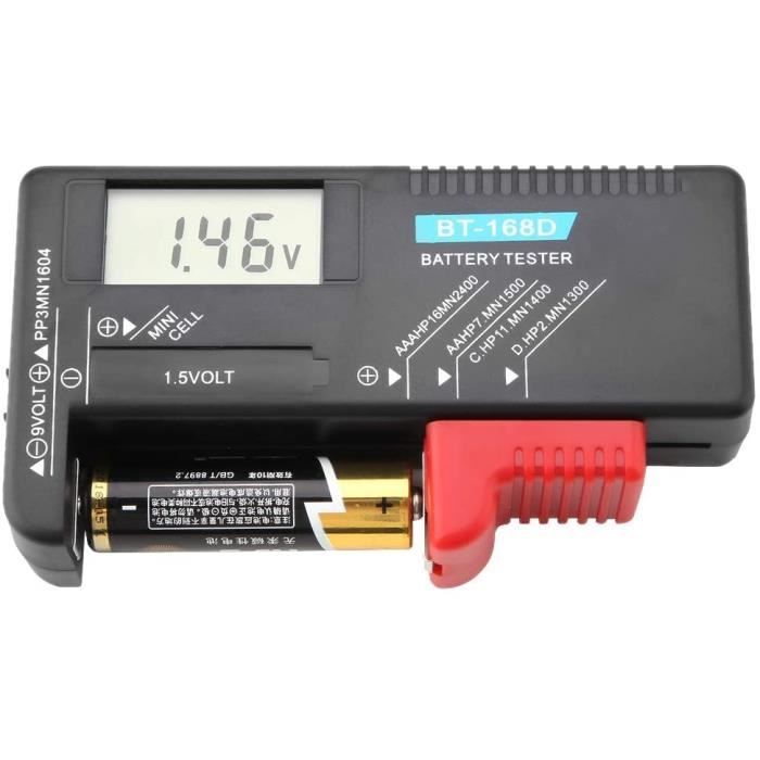 Battery Tester - Digital LCD Display BiuZi Universal Button Cell Tester AA-AAA-C-D - 9V - 1.5V BT-168D[237]
