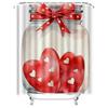Romantic Red Hearts in Mason Jar Design Waterproof Shower Curtain for Modern Bathroom Decor,  Perfect for Home and Hotel Use