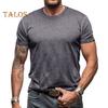 Men's Round Neck T-shirt Cotton Solid Color Short Sleeve Basic Tee Pullover Casual Tee Shirt for Sports Gym Travel Daily Wear