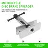 Heavy Duty Motorcycle Brake Caliper Spreader Tool For Most Vehicle Brake Discs Compression Tool Silver