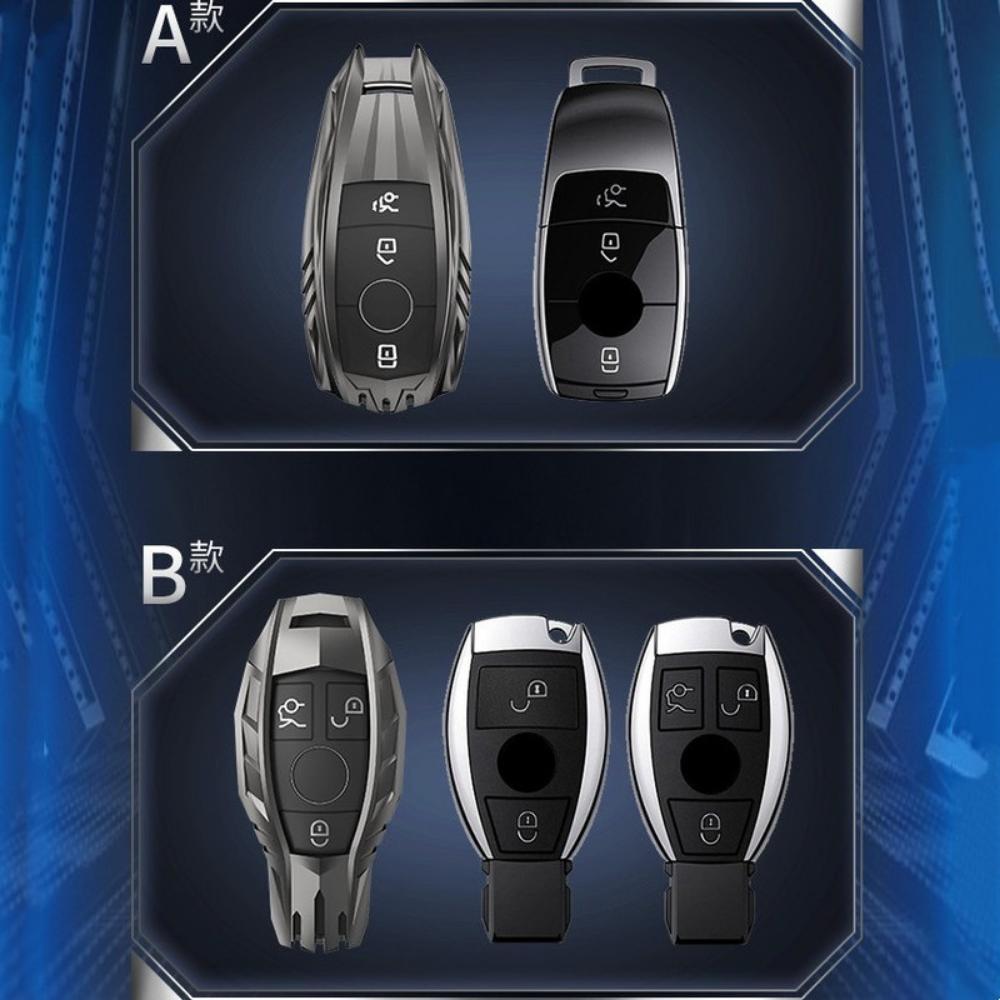 Suport de carcasă pentru chei de mașină din aliaj pentru Mercedes Benz ABCES Class W204 W205 W206 W212 W213 W176 GLC CLA W177 W222 W223 W463 AMG