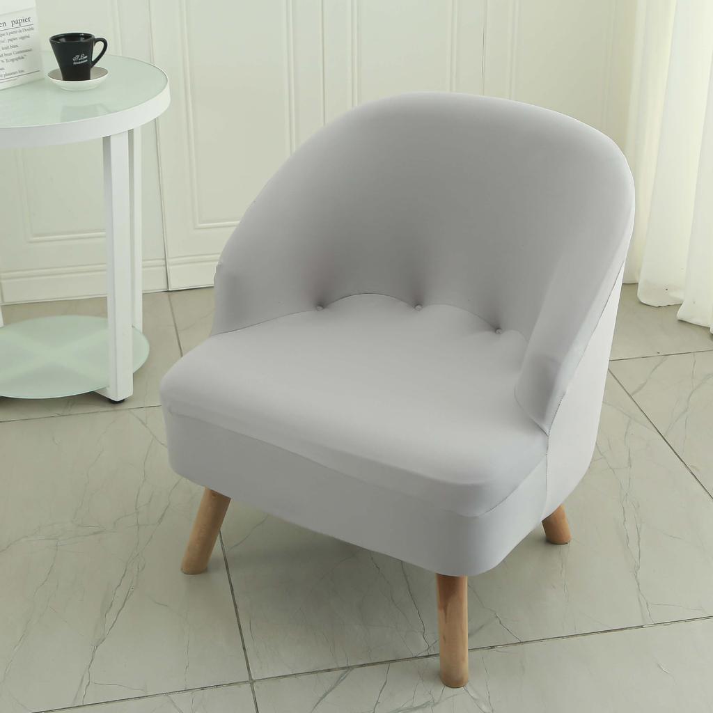 Curved Chair Cover Elastic Household Small Sofa Cover Modern Style Dustproof Curved Chair Cover