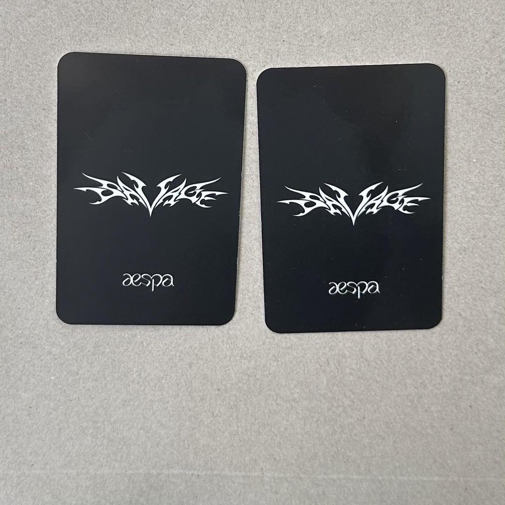 [USED] aespa sgs savage karina winter trading cards 2 pieces