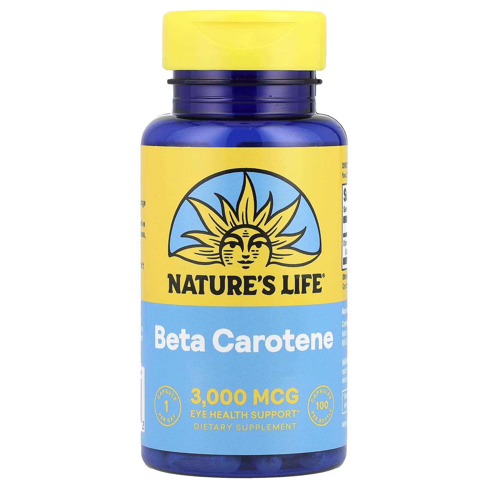 

Nature S Life, Beta-Carotene, 3,000Mcg, 100 Capsules