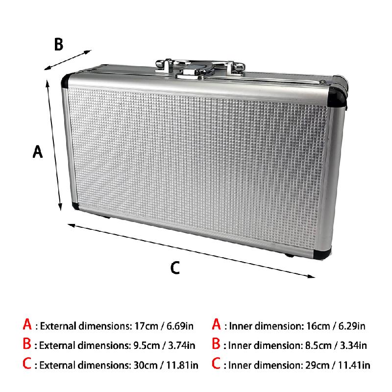 Portable Aluminum Tool Box Safety Equipment Toolbox Instrument Box Storage Case Suitcase Impact Resistant Case With Sponge