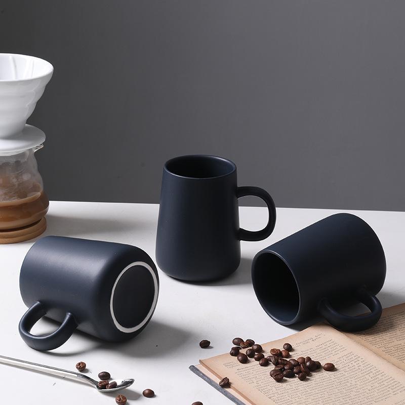 Ceramic Matte Large Capacity Coffee Cup Home Enterprise Gift Gift Prints