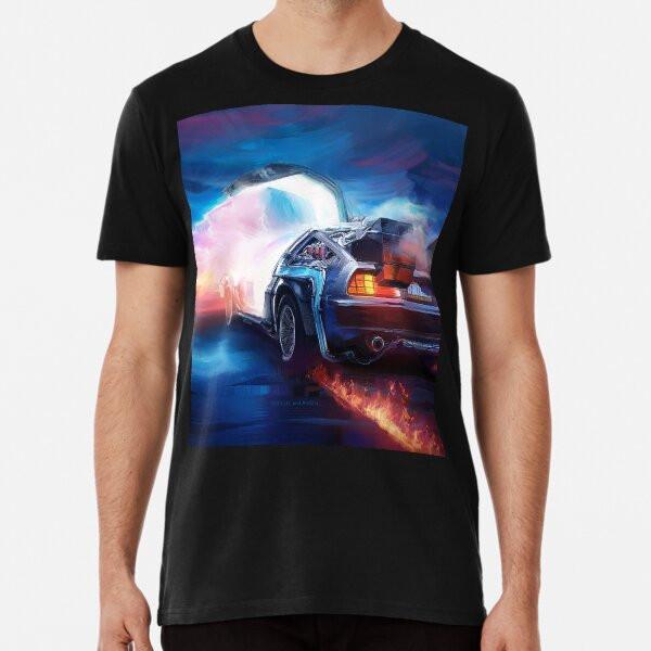 Back To the Future Delorean Time Machine T-Shirt S-5XL Best T-Shirt