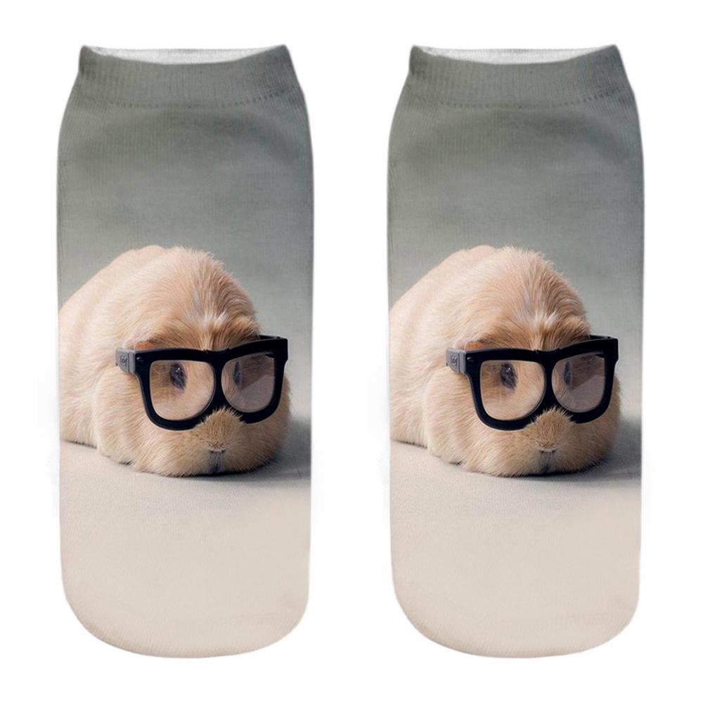 New Fashion 3D Printed Mouse Totoro Socks Funny Kawaii Women Cute Animal Fitness Hamster Sokken Dropship