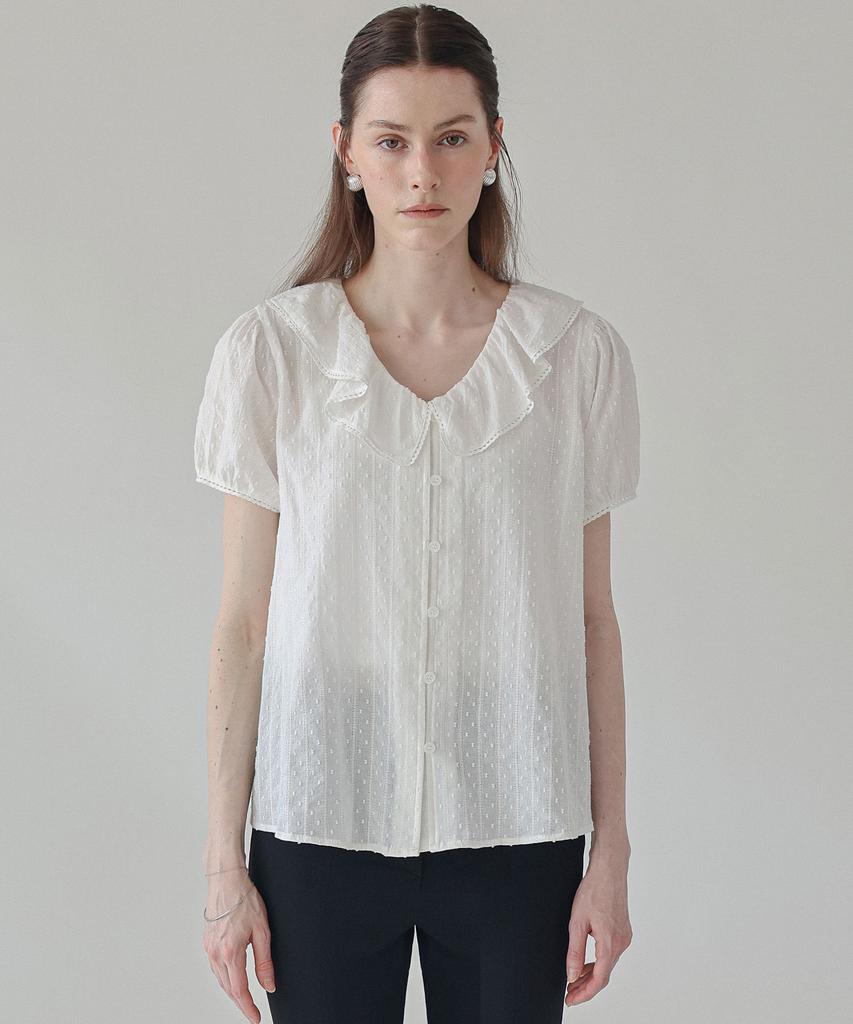 Keullaepeu Romantic Ruffle Blouse_Ivory