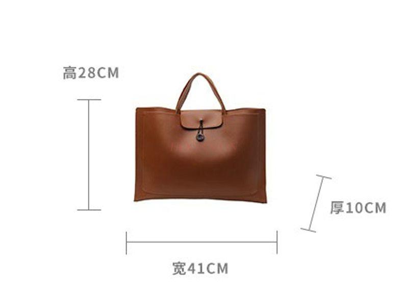 1pcs Women's Briefcase, Men's File Bag, Large Capacity Business Commuting Laptop Bag, Work Office Handbag
