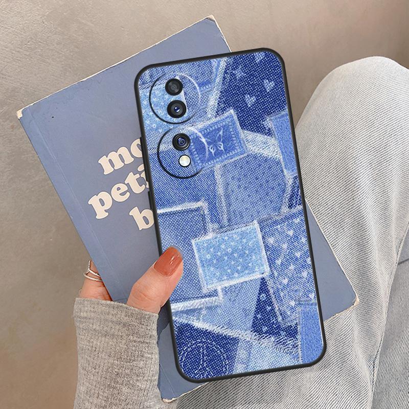 

Blue Tie Dye Groovy Shroom Patchwork Case For Honor Magic 5 6 7 8 Pro Cover For Honor 200 400 Lite 50 70 90 X8a X8b X9a X9b X9c Honor X9d