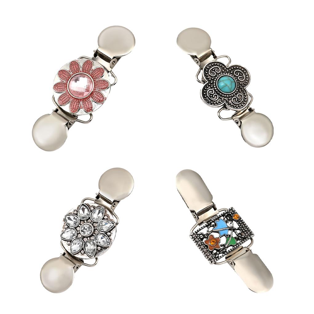 Portable Vintage Style Cape Brooch Clip Simple Design Casual Styles Shawl Clamp Buckle Pin Cardigan Clasp Gift