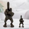 2Pcs/Set Middle Finger Figure Statue Desktop Flip-off Hand Figurine