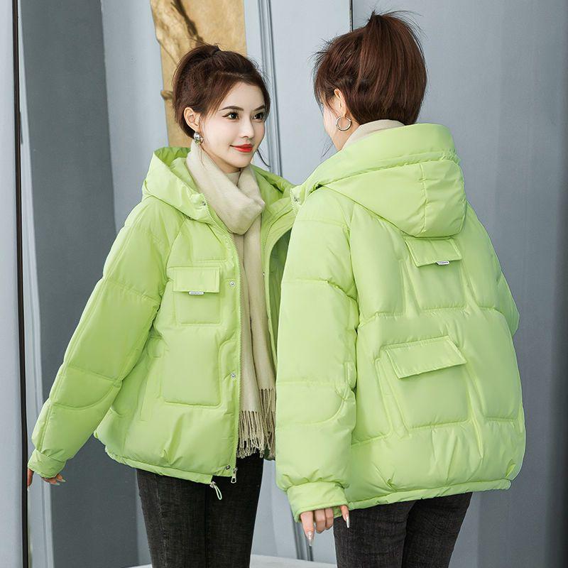 Women's 2023 Winter Hooded Cotton Jacket - Korean Style Thick Short Coat