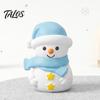 Cute Holiday Desk Ornaments Christmas Vinyl Figurines, Santa Claus Snowman Reindeer Mini Statue, Decorations for Micro Landscape Small Desktop