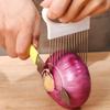 Vegetables Cutting Fork Kitchen Gadgets Stainless Steel Onion Cutter Holder Food Slicers Assistant Tomato Onion Slicer Holder