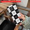 2DFlat Xiaomi Redmi phone caseBlack and White Heart Checkerboard Pattern Phone Casesuitable for Redmi Note 11 12 13 14 A3 K80 15 17 Ultra