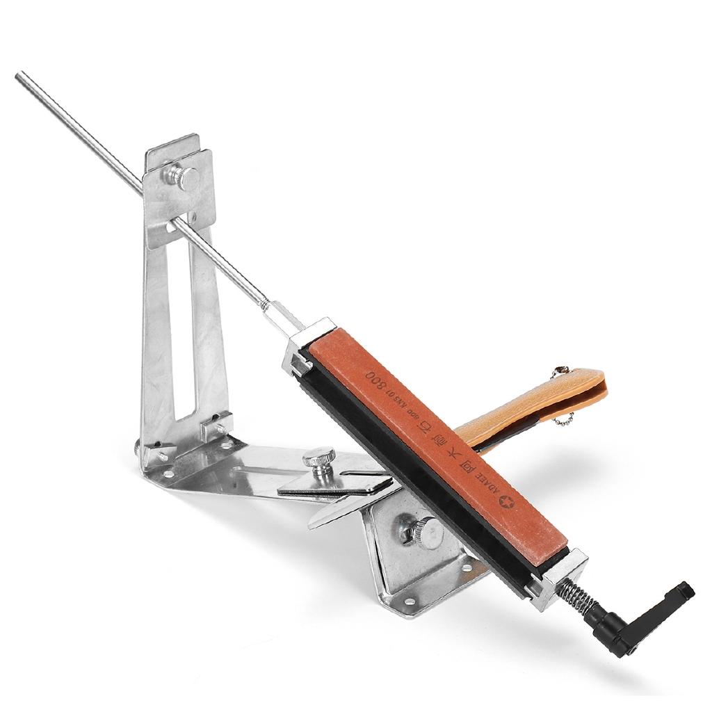 4Pcs Silver Kitchen Stainless Steel Knife Sharpener Professional Knife Sharpener Sharpening Fix Fixed Angle + Stones Whetstone