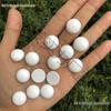 Glossy White Holeless Porcelain Eye Decal Bead Stickers, 5mm-25mm Round, Acrylic Base.