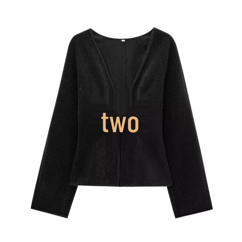 

Women s Fashion Casual Lace Trim Soft Coat - European American Style for Autumn Winter Large чорний