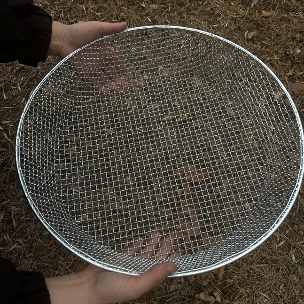 Round Metal Soil Sieve 4/6/8 MM Gardening Sand Sieve Filtration Tool Compost Sieve Tool  Flower Bed
