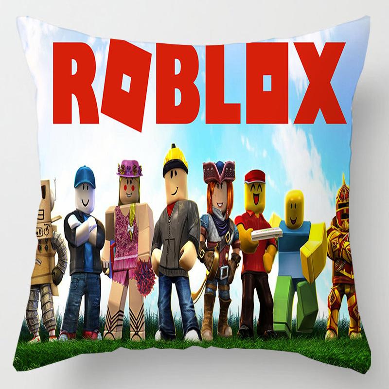 Game Roblox Cushion Pillow Hugging Pillow Case Roblox Anime Game Character Cartoon Printing Waist Pillow Cover Birthday Gifts