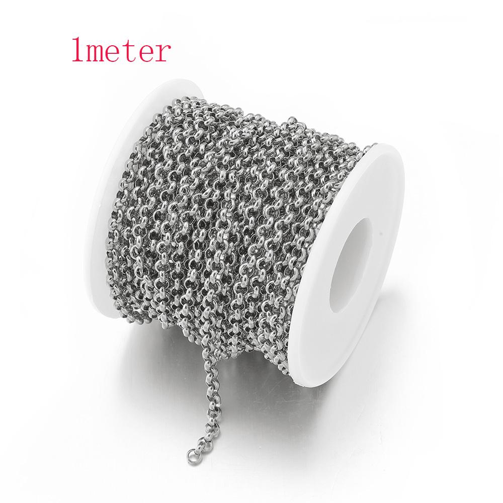 1M/2M Stainless Steel Keel Chains Thick Link Chain for Necklace Bracelet DIY Jewelry Making Handmade Accessories Wholesale