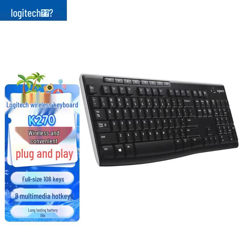 

Logitech K270 Wireless Full-Size Keyboard