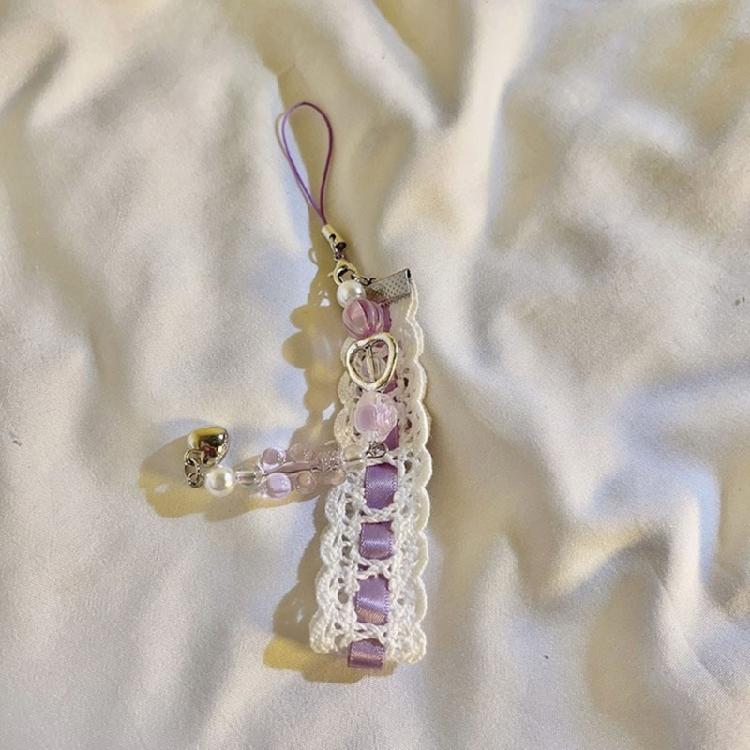 Handcrafted Phone Pendants Sweet Phone Charm Stylish Beads Phone Chain for Phone