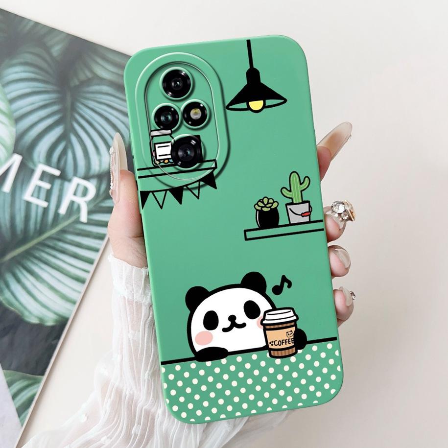 For Honor 200 Pro 5G Case ELP-AN00 Cover Cute Cartoon Panda Cat Shockproof Fundas For Honor200 Pro Bumper on Honor 200Pro Hoesje